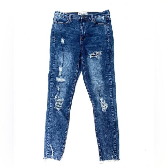 Mudd Denim - Dark Acid Wash Distressed Jeans
